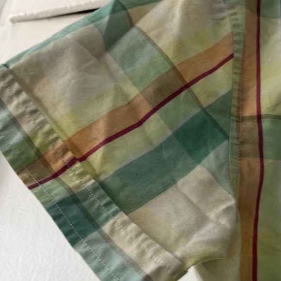 Penguin Men’s mint striped button down size small - Picture 3 of 5